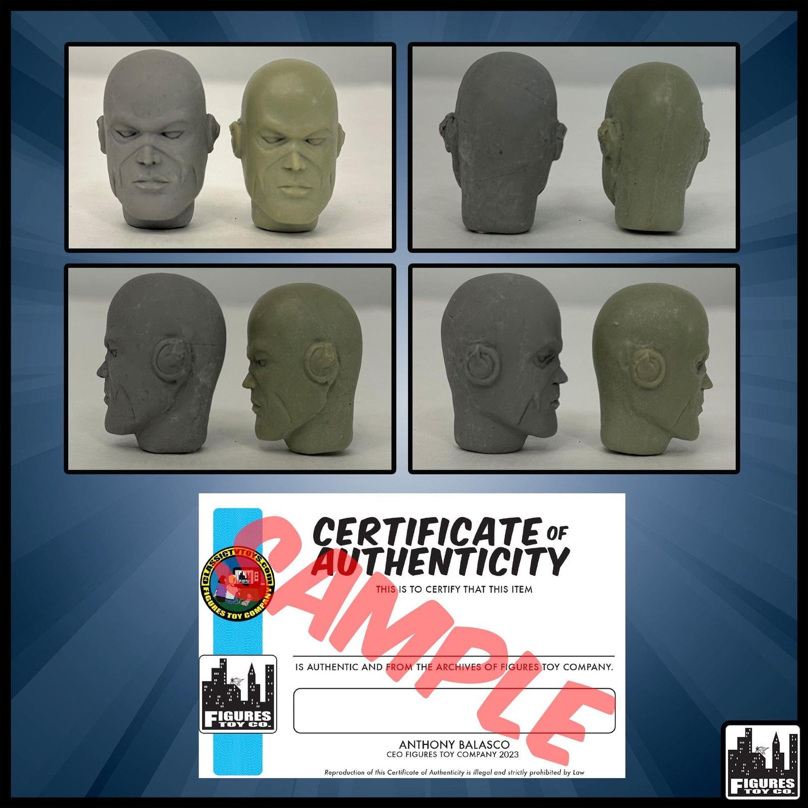 Resin Casted Super Friends Flash Heads