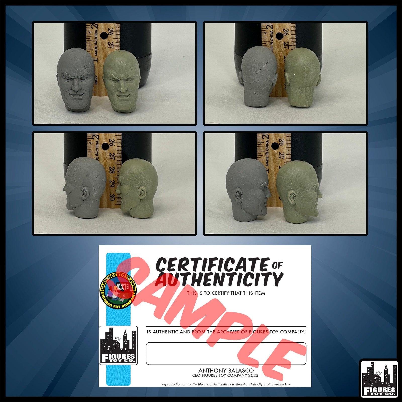 Resin Casted Super Friends Lex Luthor Heads