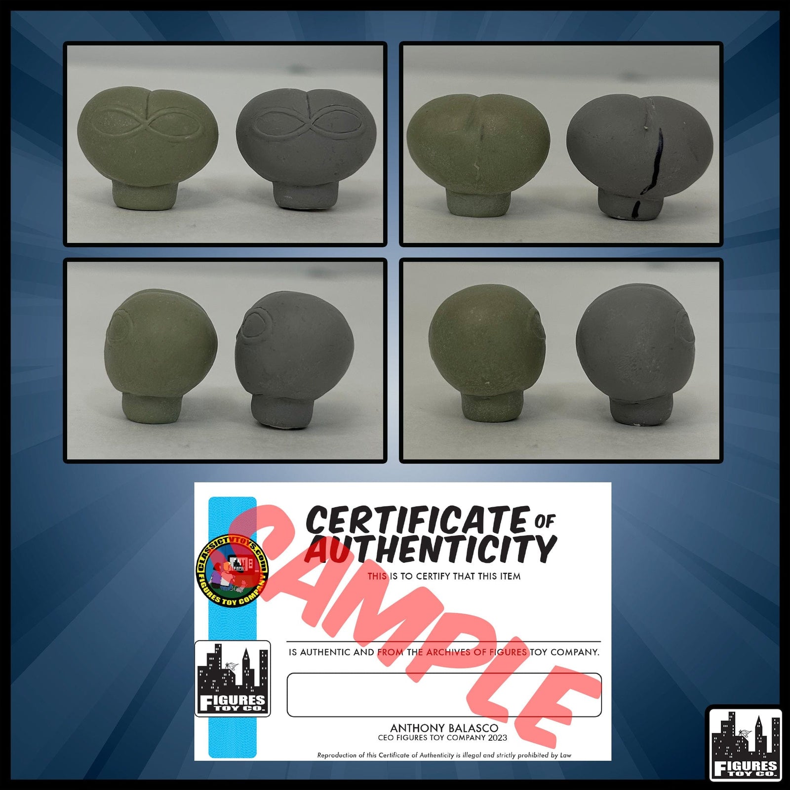 Resin Casted Super Friends Manta Heads