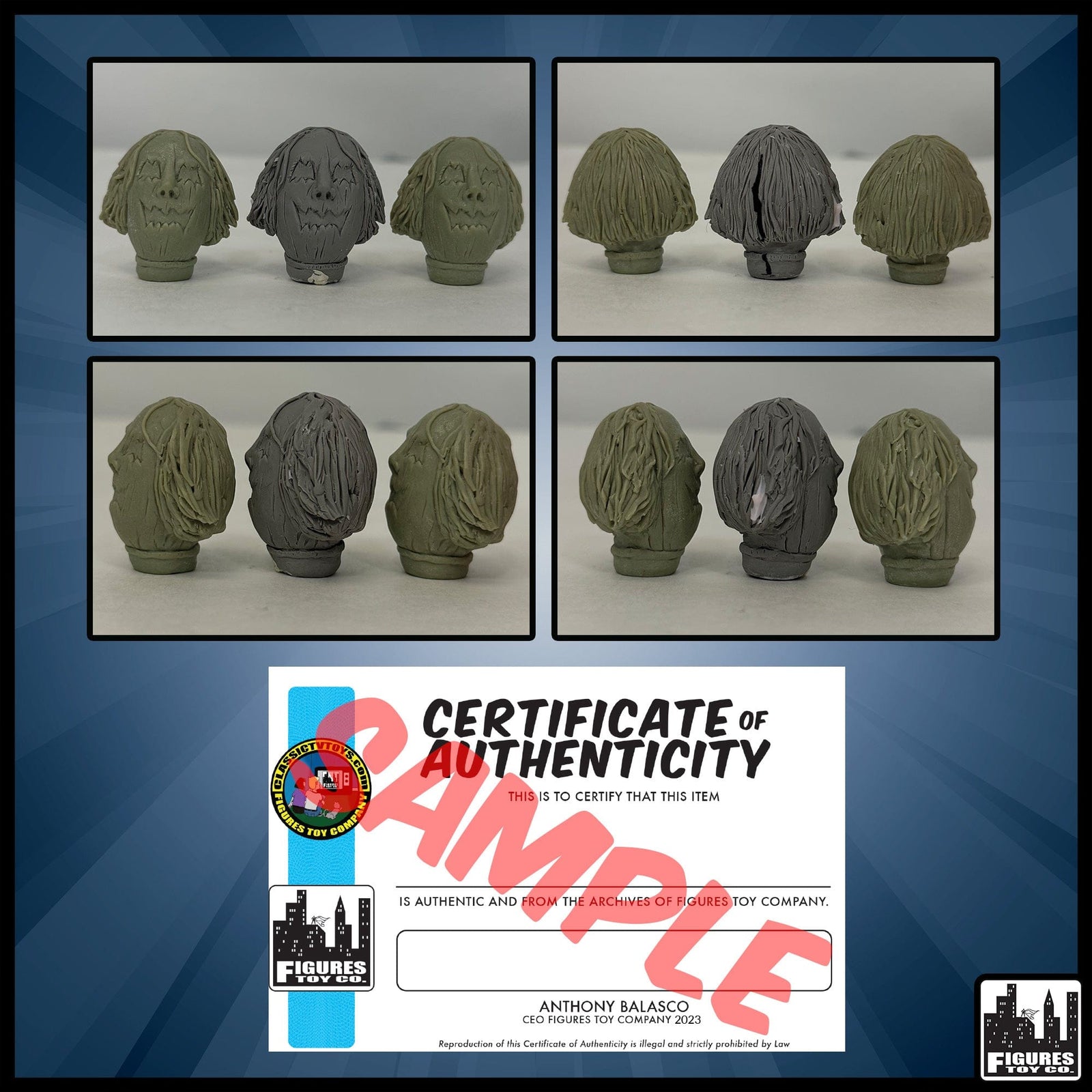 Resin Casted Super Friends Scarecrow Heads