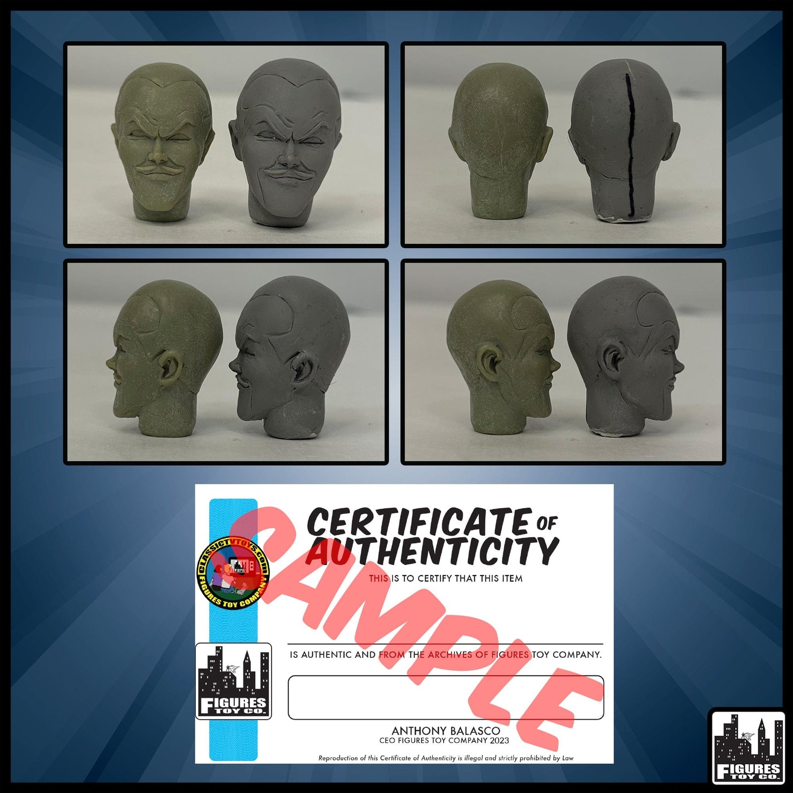 Resin Casted Super Friends Sinestro Heads