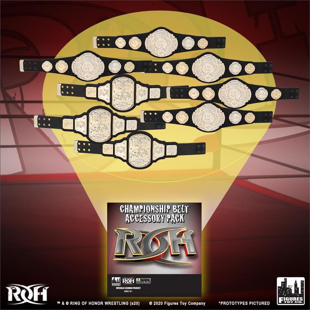Ring of Honor Wrestling Action Figure Championship Belt Accessory Pack (Version 2)