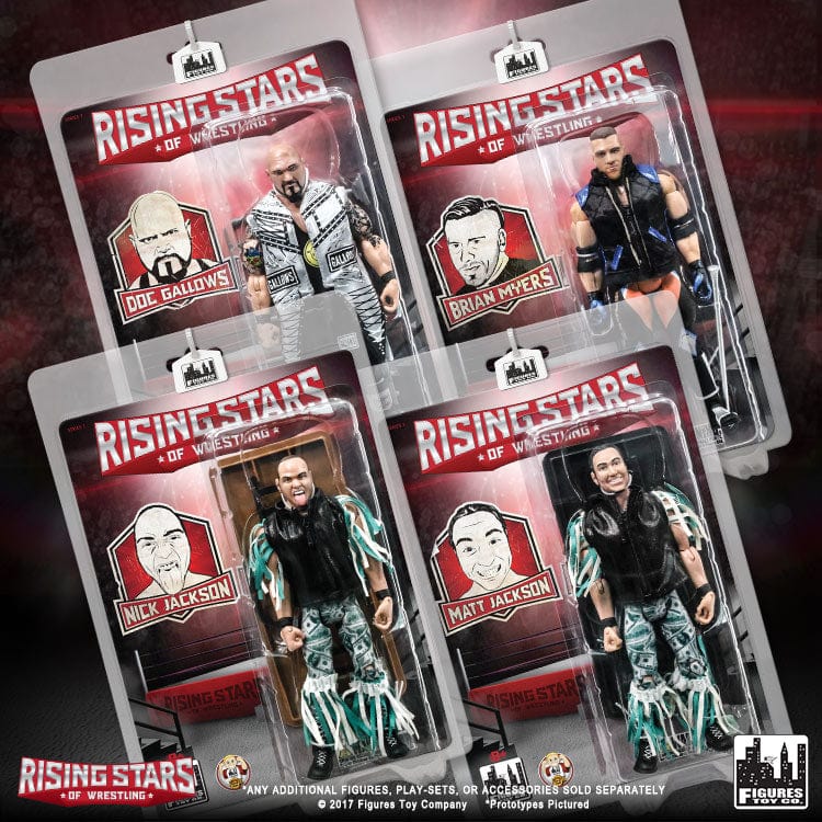 Rising Stars of Wrestling Action Figure Series 1: Set of all 4