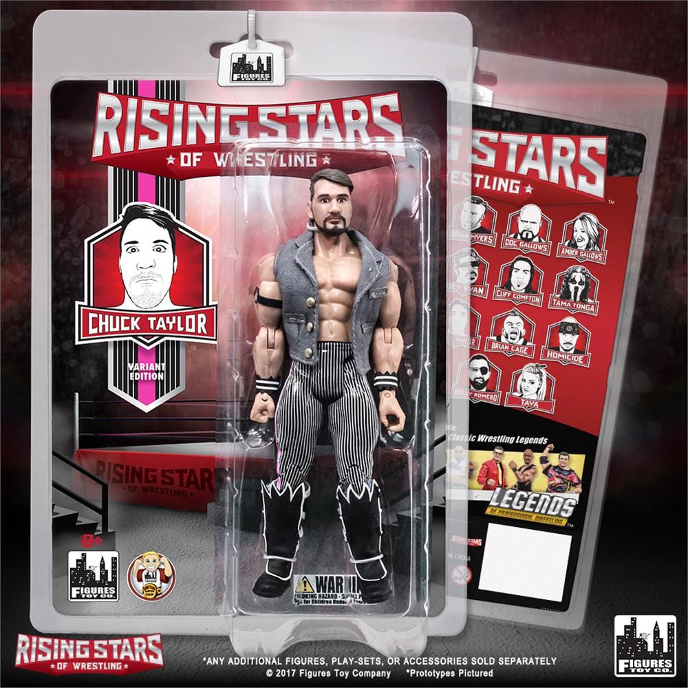Rising Stars of Wrestling Action Figure Series: Chuck Taylor (Pink Stripe Variant)