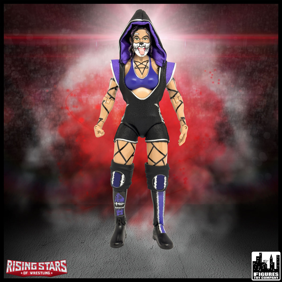 Rising Stars of Wrestling Action Figure Series: Rosemary — front detail.