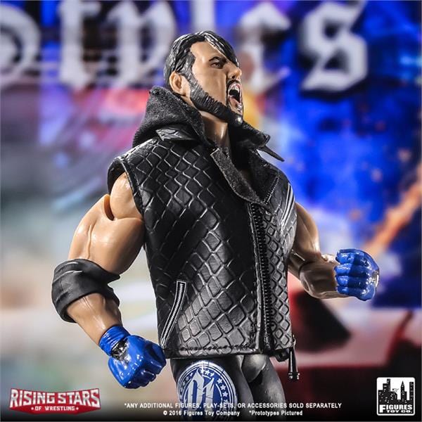 Rising Stars of Wrestling Series: AJ Styles Black/Blue Outfit Action Figure