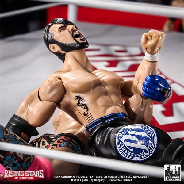 Rising Stars of Wrestling Series: AJ Styles Black/Blue Outfit Action Figure