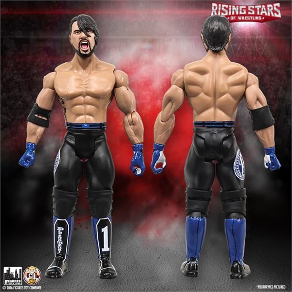 Rising Stars of Wrestling Series: AJ Styles Black/Blue Outfit Action Figure