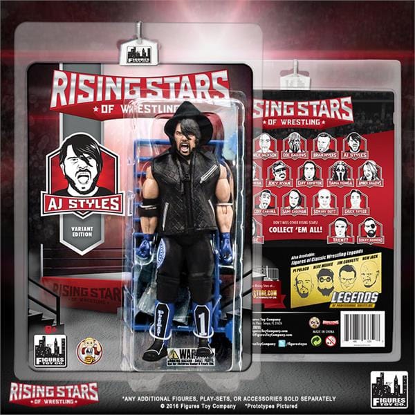 Rising Stars of Wrestling Series: AJ Styles Black/Blue Outfit Action Figure