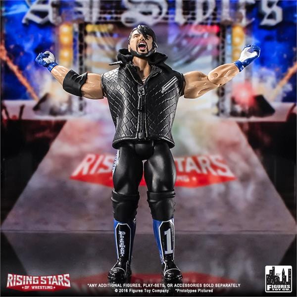 Rising Stars of Wrestling Series: AJ Styles Black/Blue Outfit Action Figure