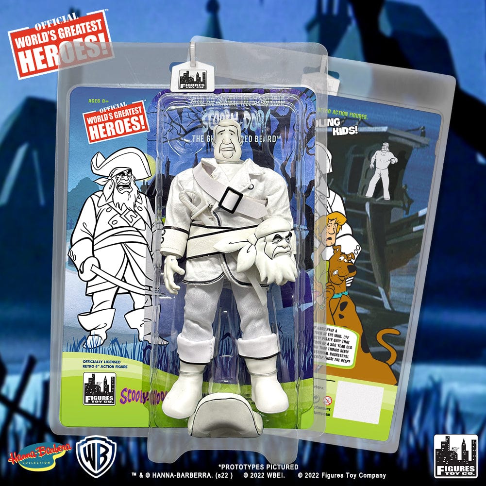 Scooby Doo Retro 8 Inch Action Figures Series: Red Beard [White Ghost Variant]