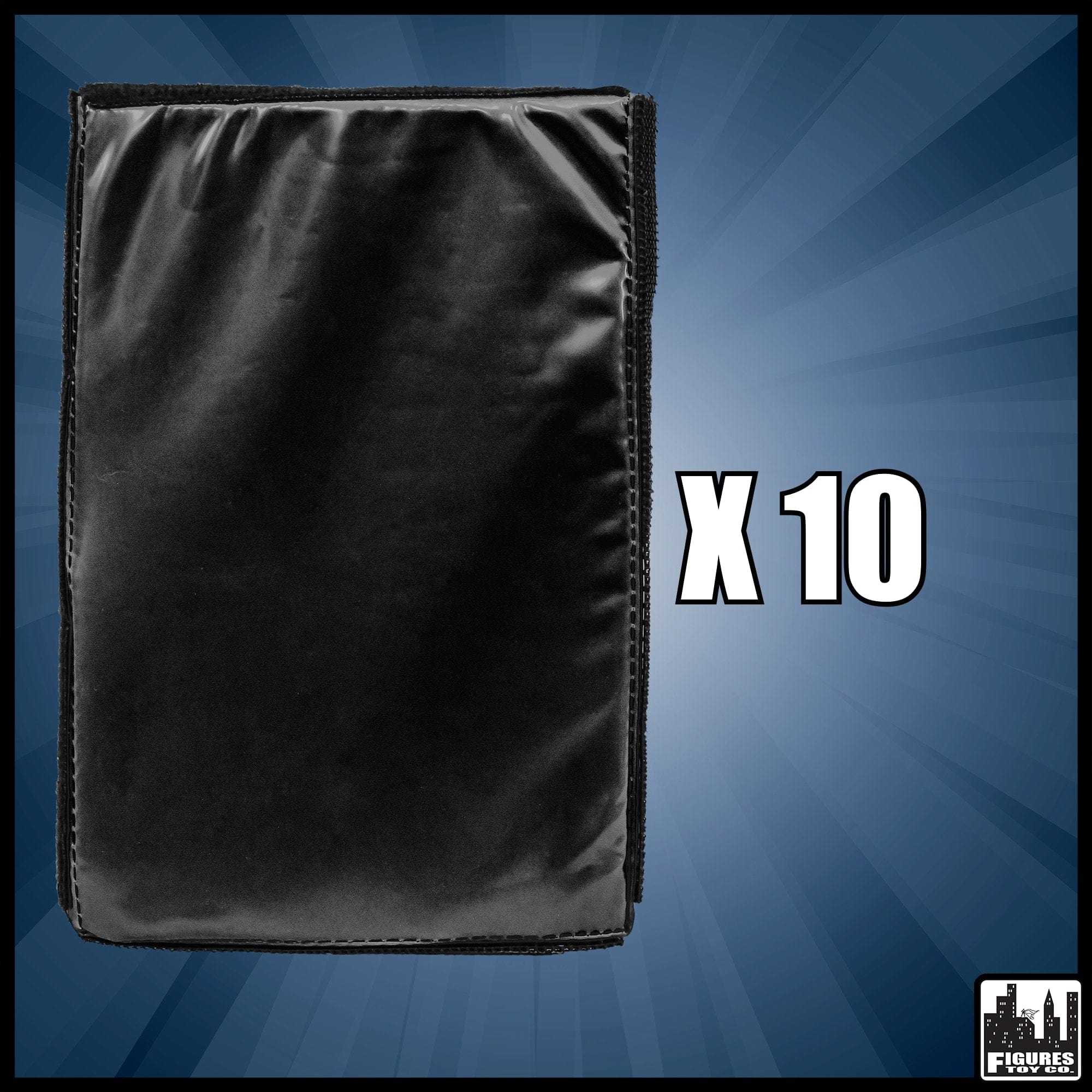 Set of 10 Black Wrestling Ring Floor Mats for WWE Wrestling Action Figures