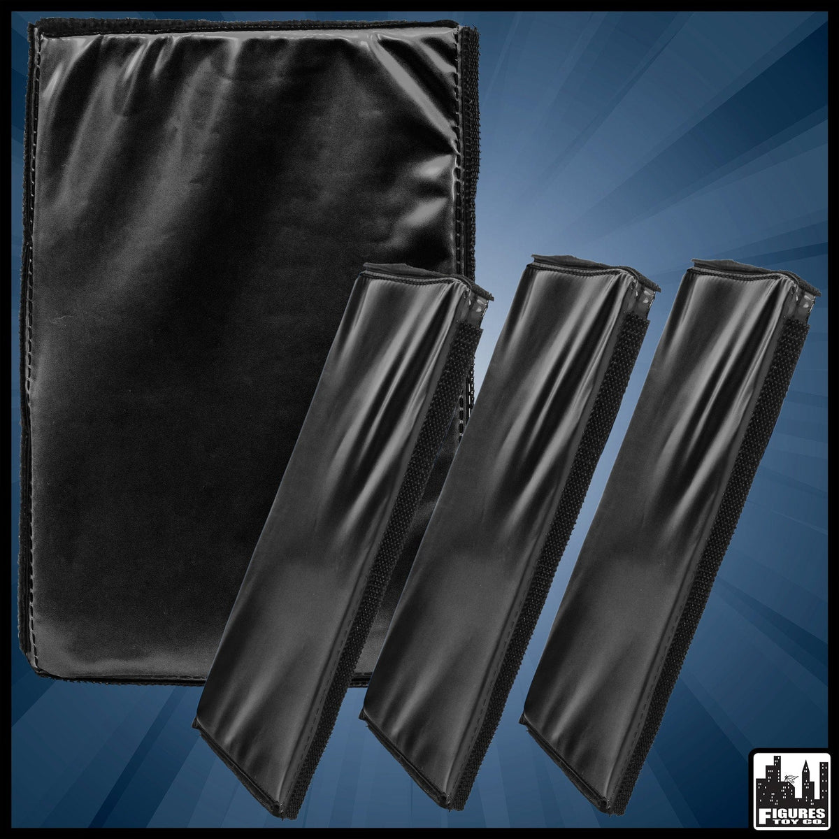 Set of 10 Black Wrestling Ring Floor Mats for WWE Wrestling Action Figures