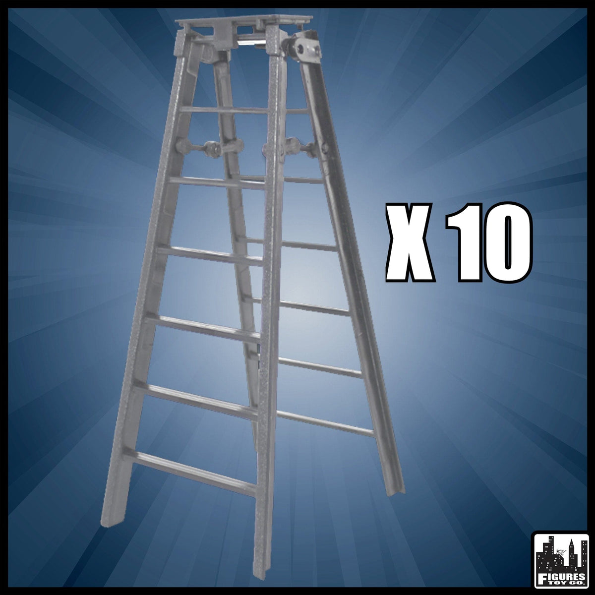 Set of 10 Silver Ladders For WWE Wrestling Action Figures