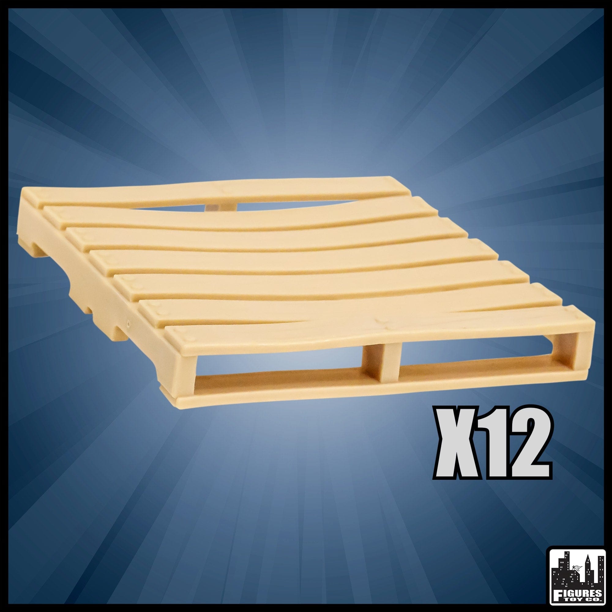 Set of 12 Plastic Toy Pallets for WWE Wrestling Action Figures