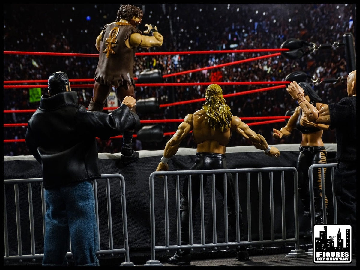 Set of 12 Silver Guardrails for WWE Wrestling Action Figures