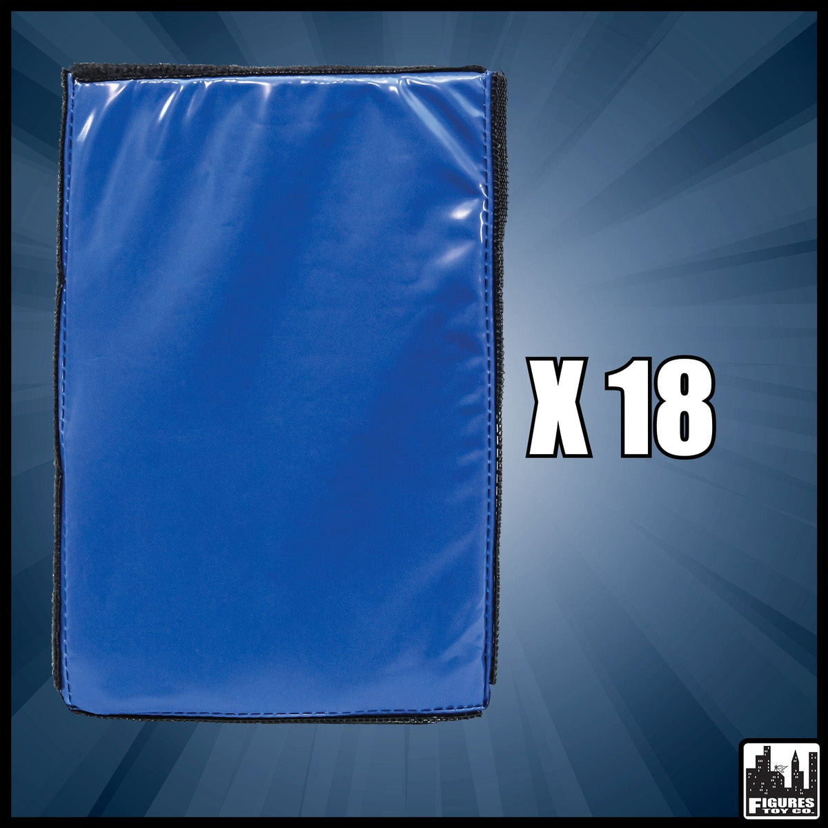 Set of 18 Blue Wrestling Ring Floor Mats for WWE Wrestling Action Figures