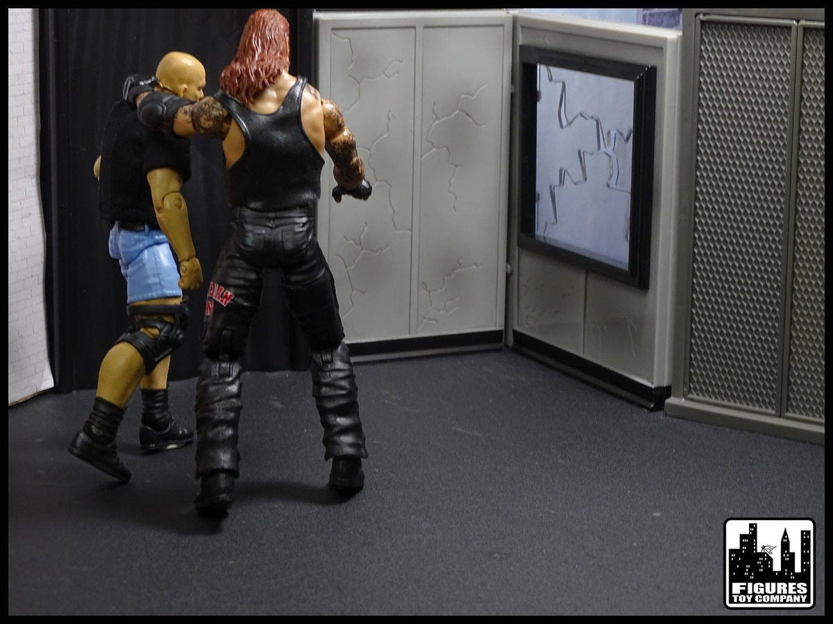 Set of 2 Breakable Window and Wall Playsets for WWE Wrestling Action Figures