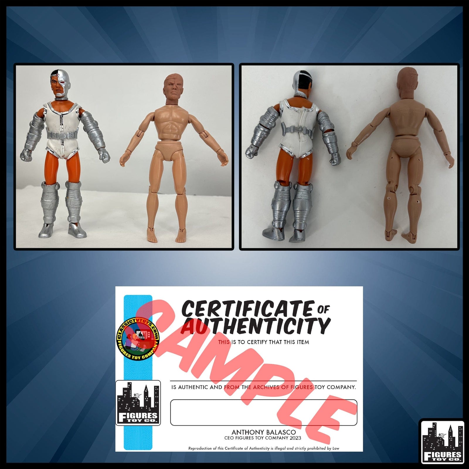 Set of 2 Cyborg Prototype Action Figure Test Shots