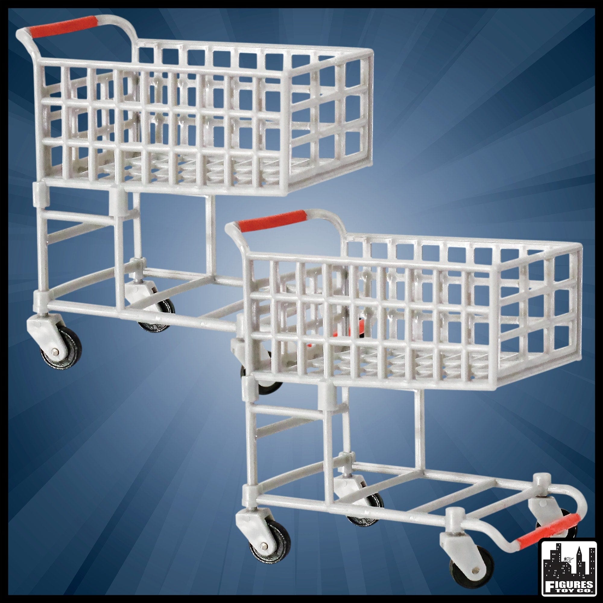 Set of 2 Shopping Carts for WWE Wrestling Action Figures