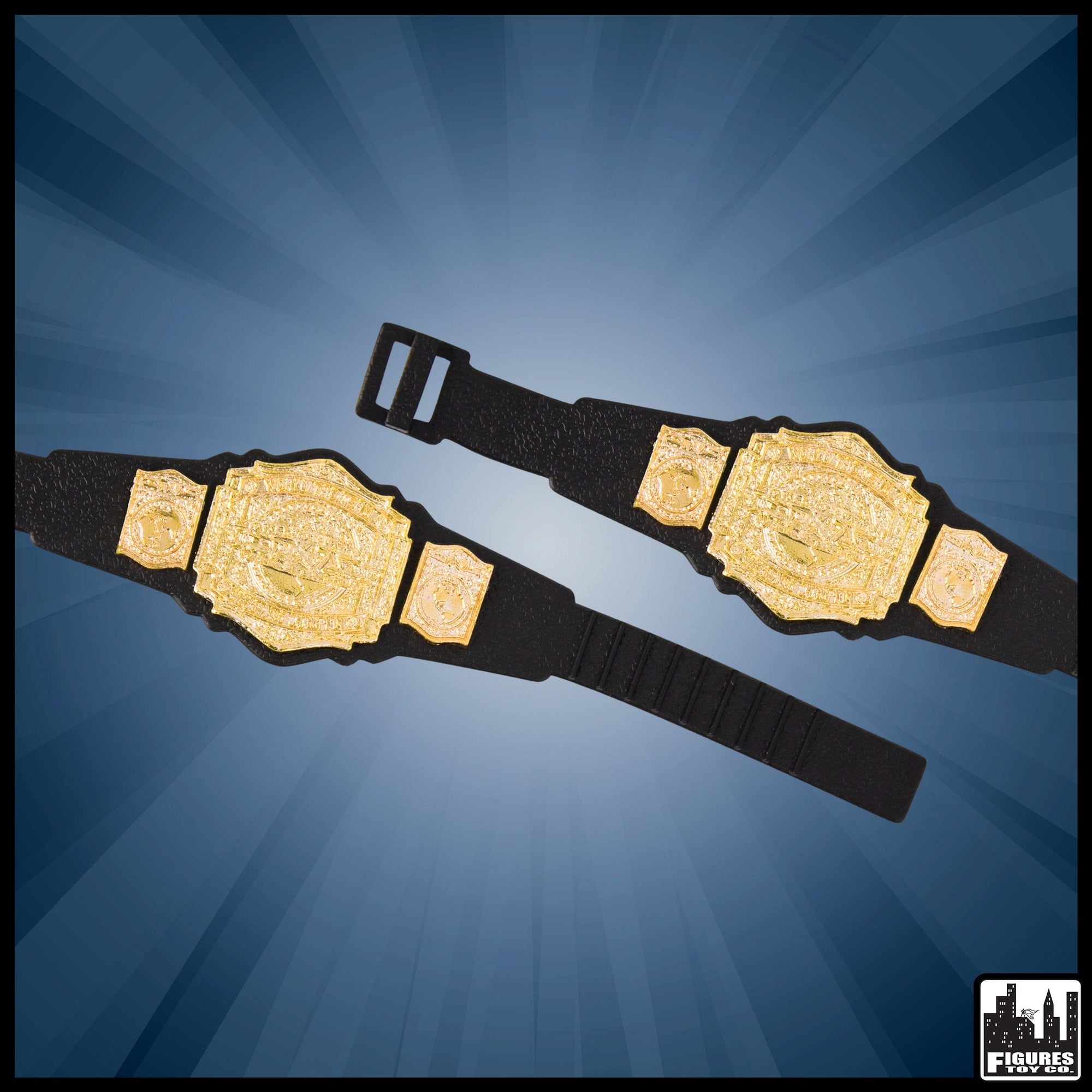 Set of 2 TNA Impact Wrestling Tag Team Championship Action Figure Belts by Jakks