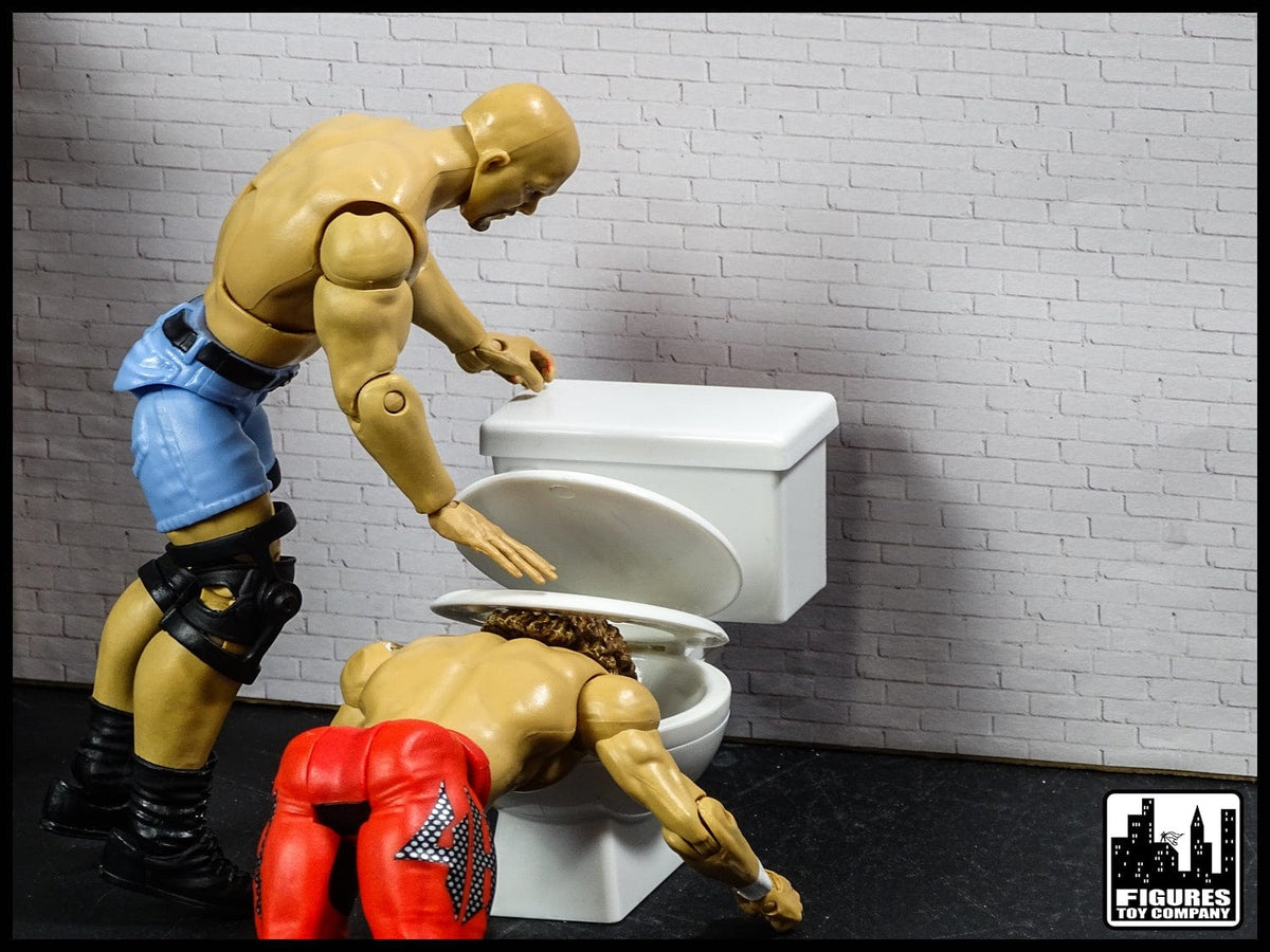 Set of 2 Toilets for WWE Wrestling Action Figures