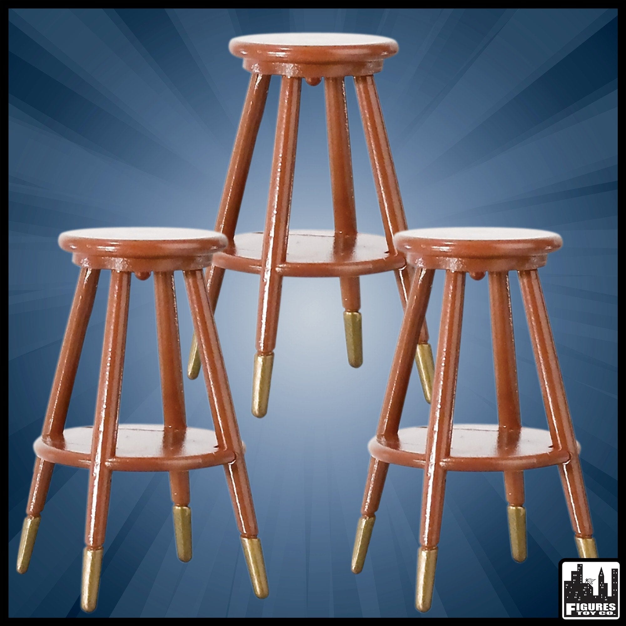 Set of 3 Barstools for WWE Wrestling Action Figures