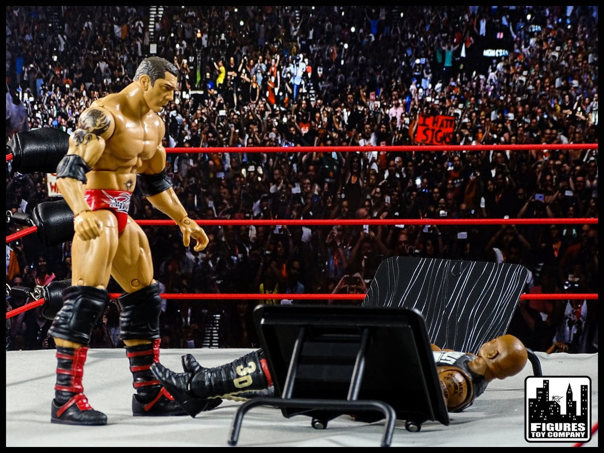 Set of 3 Black Breakable Tables for WWE Wrestling Action Figures