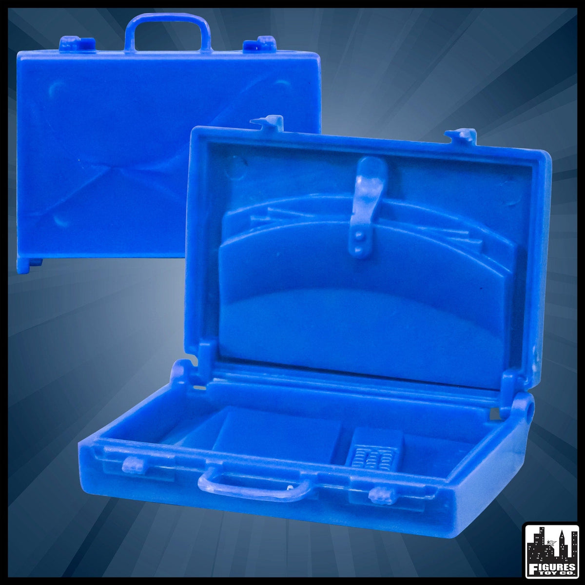 Set of 3 Blue Briefcases for WWE Wrestling Action Figures