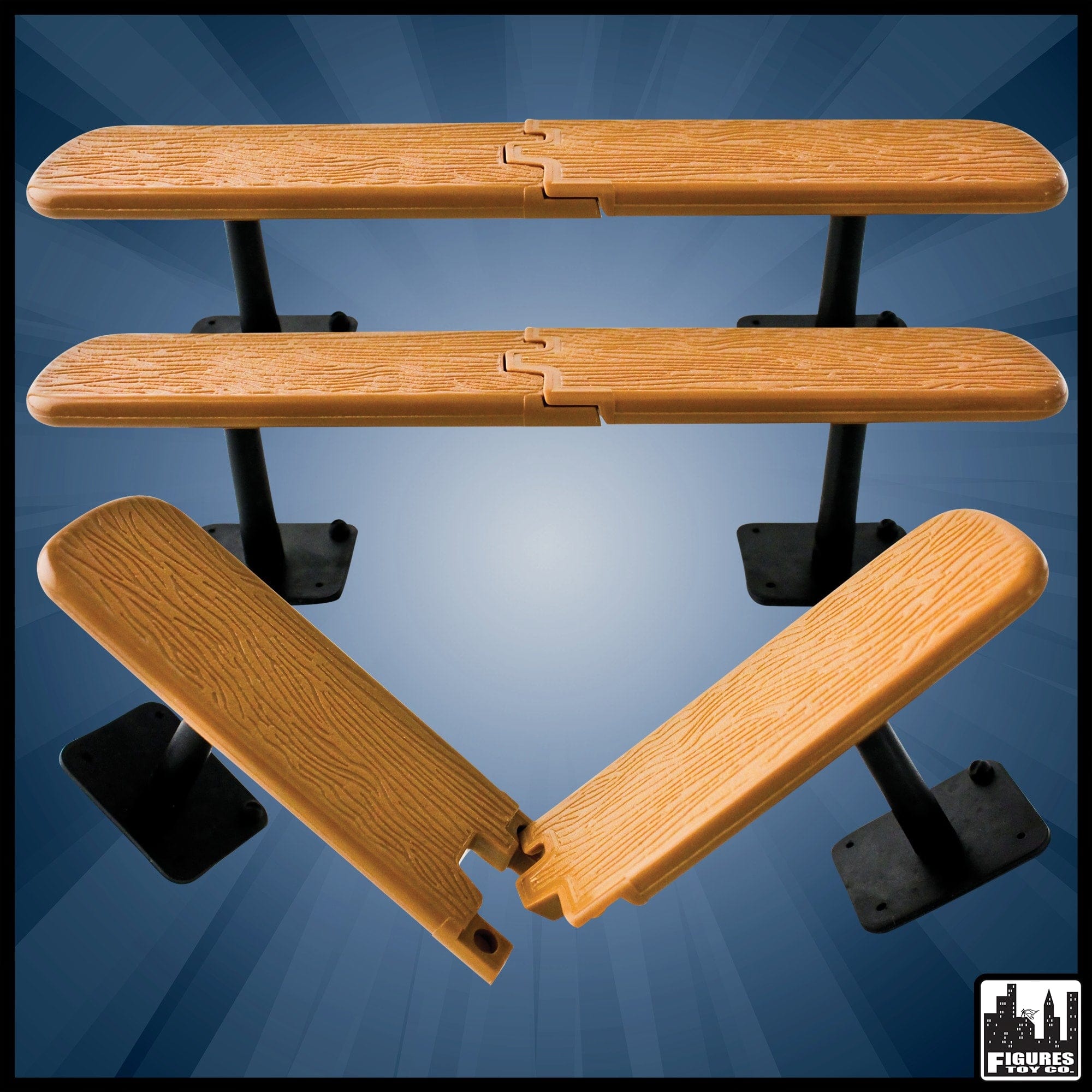 Set of 3 Break Away Benches for WWE Wrestling Action Figures