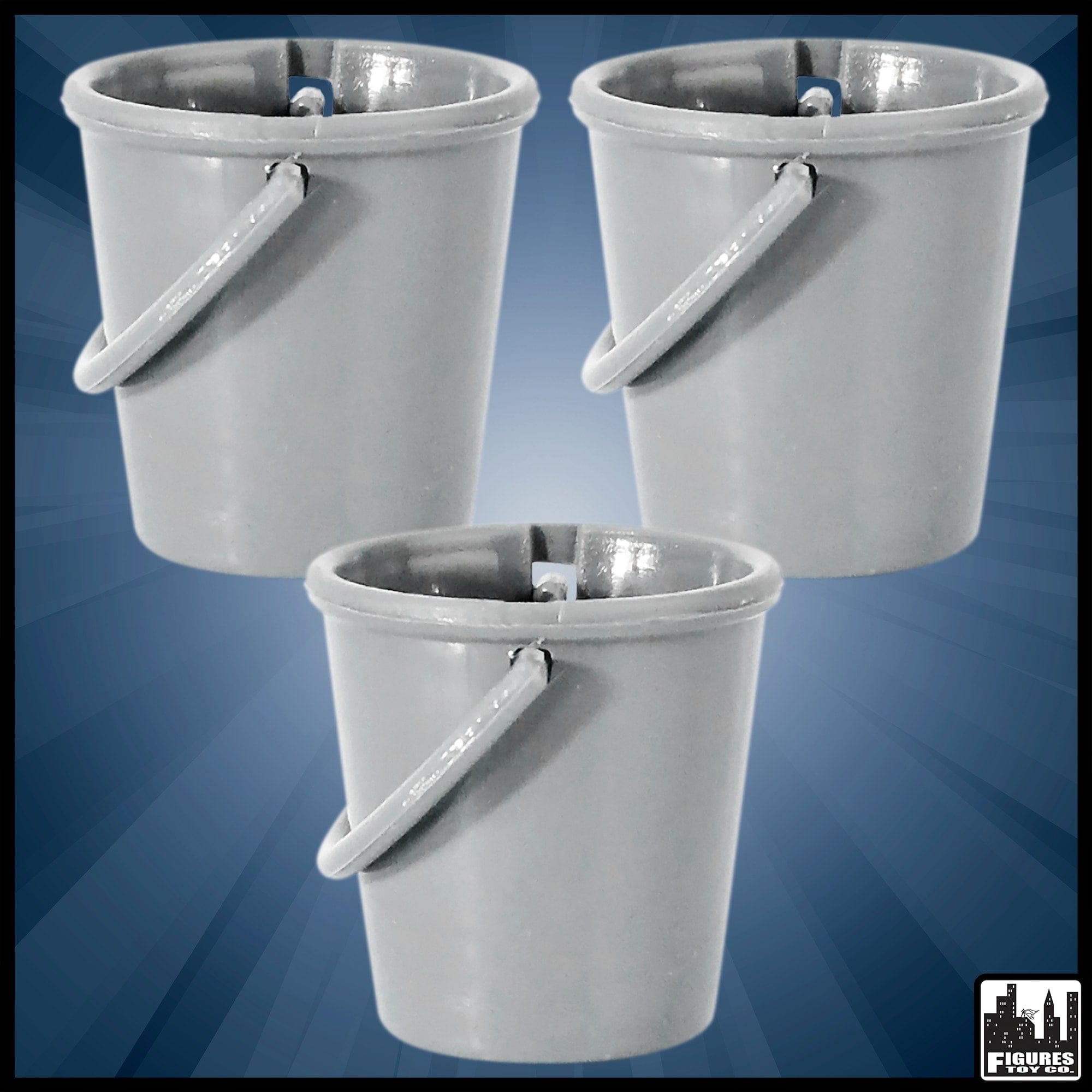 Set of 3 Buckets for WWE Wrestling Action Figures