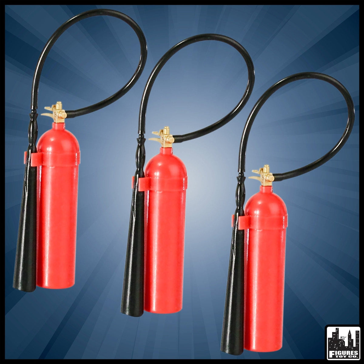 Set of 3 Fire Extinguishers for WWE Wrestling Action Figures
