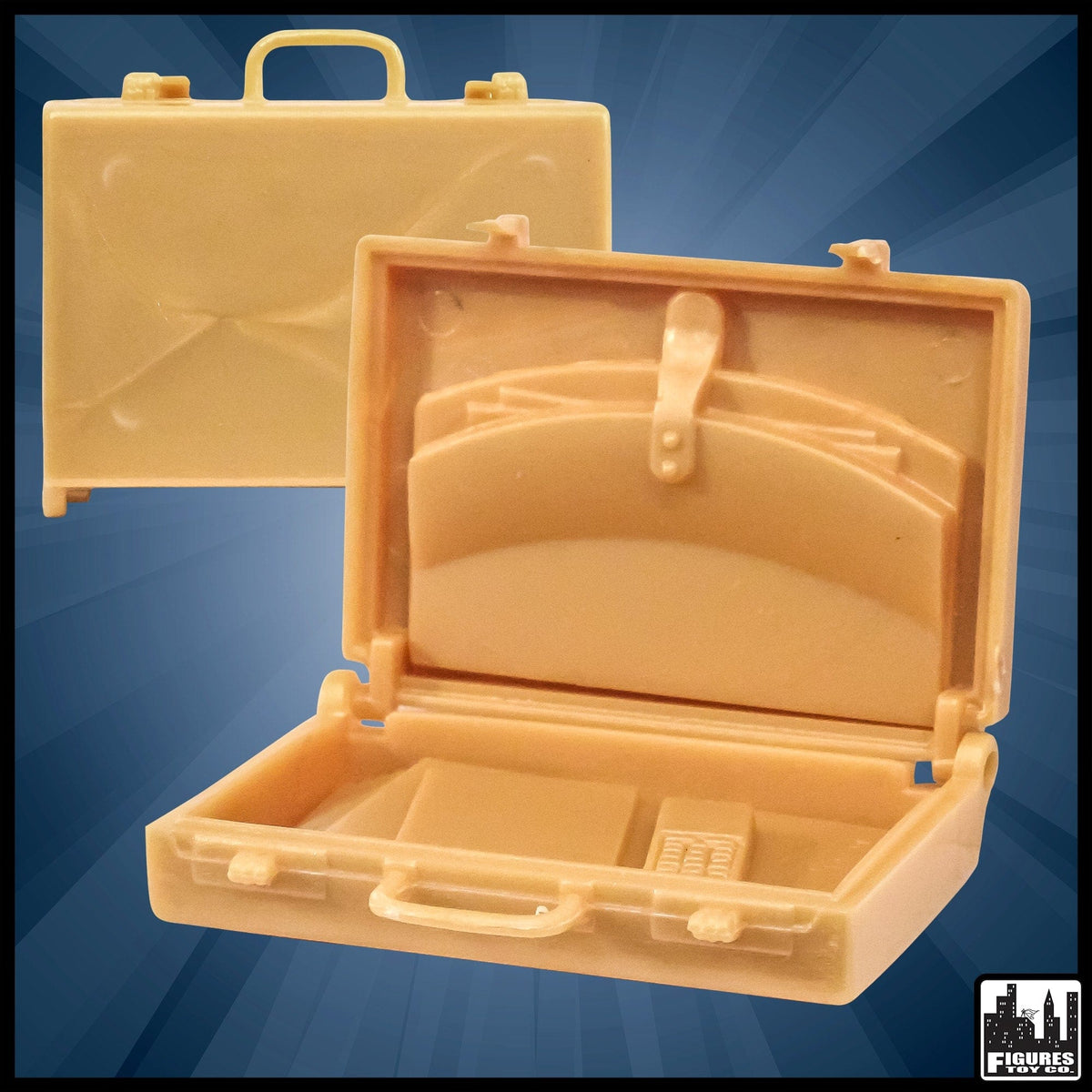 Set of 3 Gold Briefcases for WWE Wrestling Action Figures