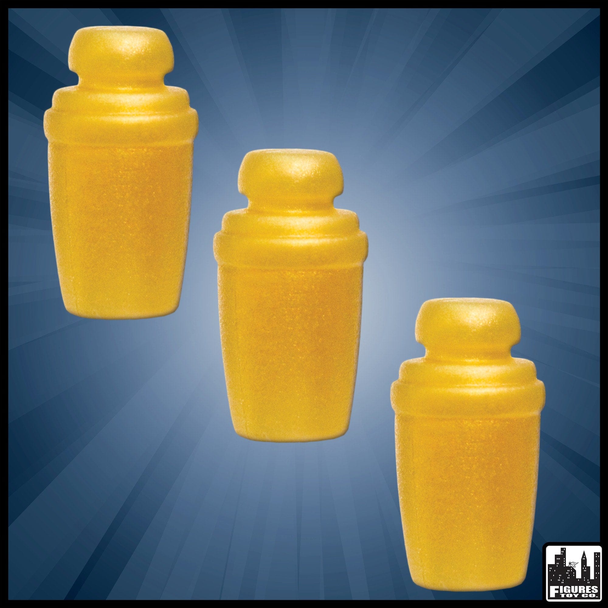 Set of 3 Gold Urns for WWE Wrestling Action Figures