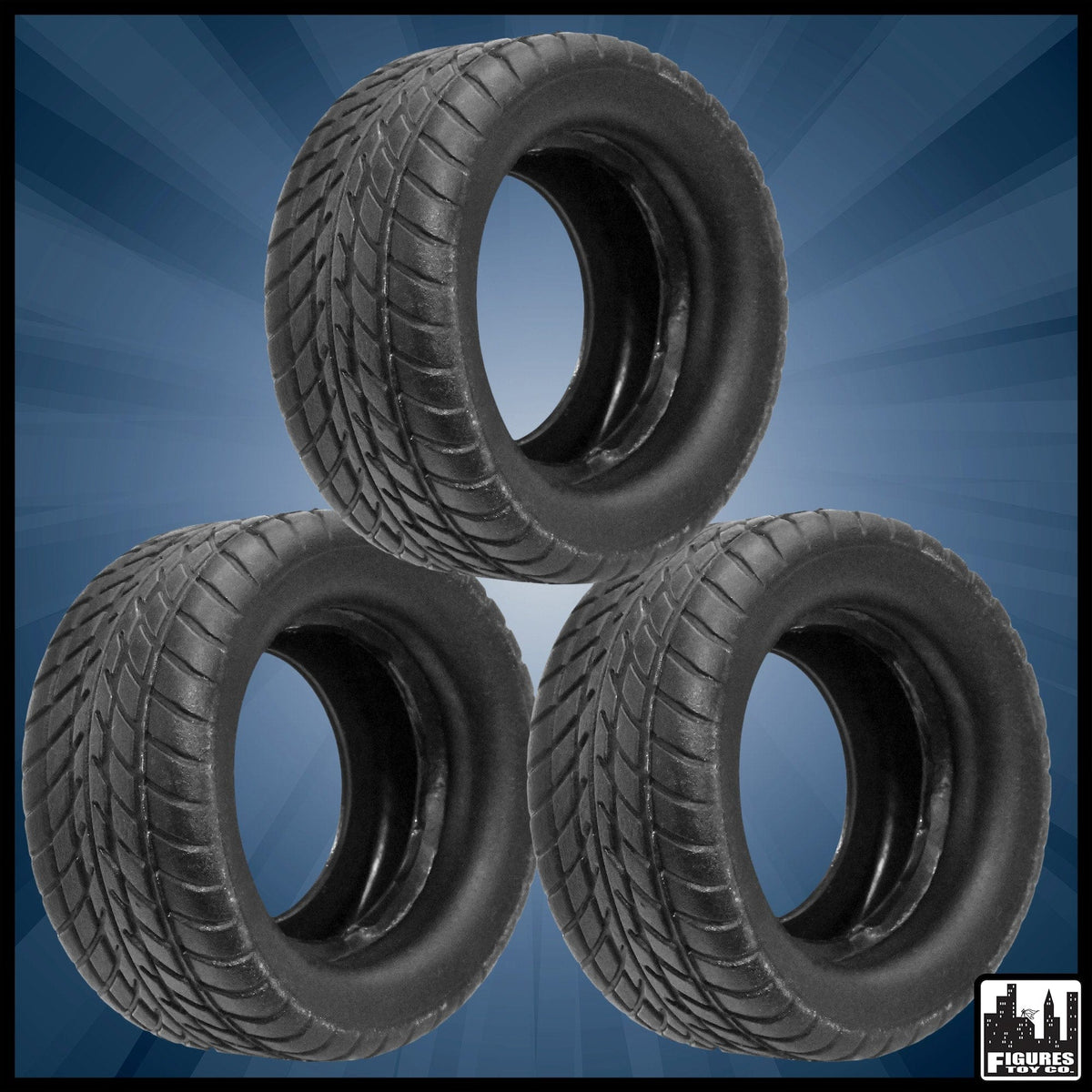 Set of 3 Plastic Tires for WWE Wrestling Action Figures