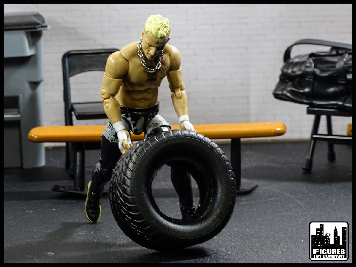 Set of 3 Plastic Tires for WWE Wrestling Action Figures
