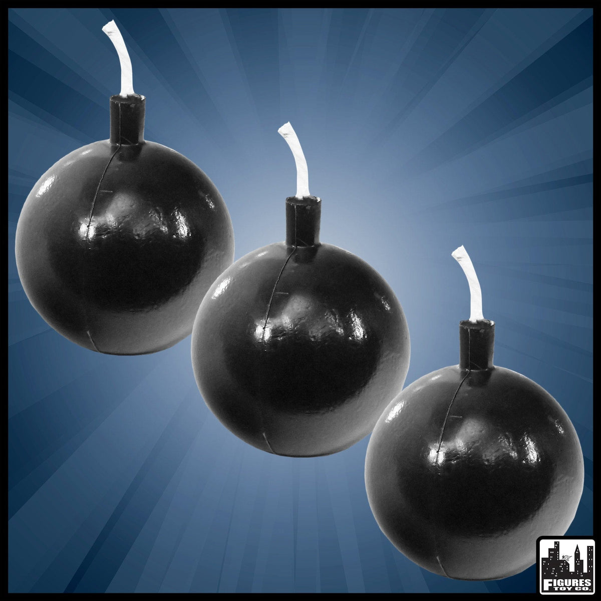 Set of 3 Plastic Toy Miniature Bombs for WWE Wrestling Action Figures