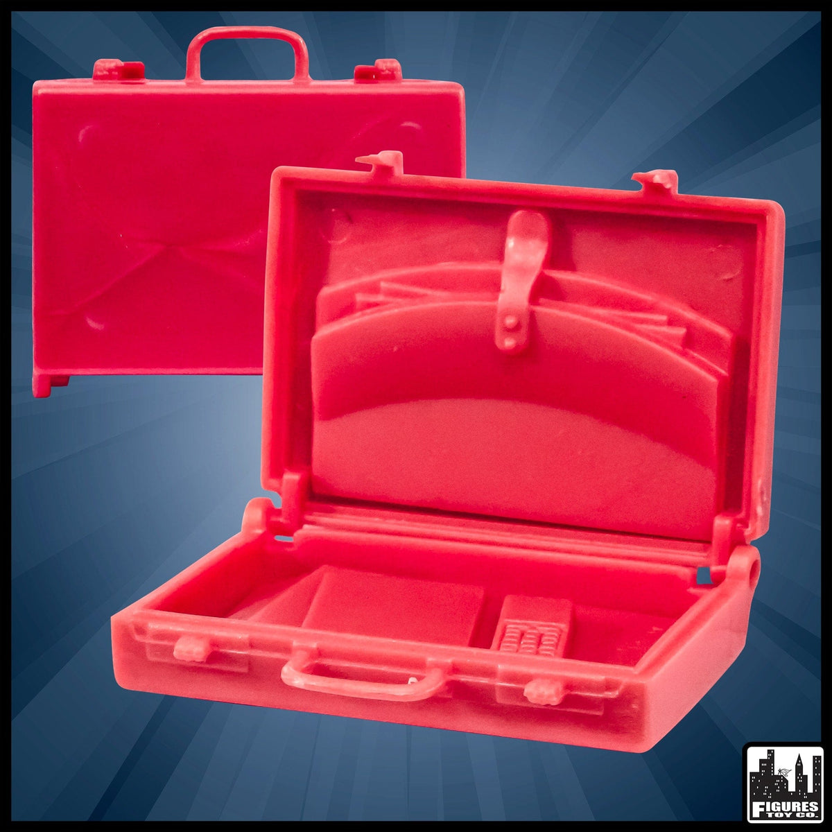 Set of 3 Red Briefcases for WWE Wrestling Action Figures