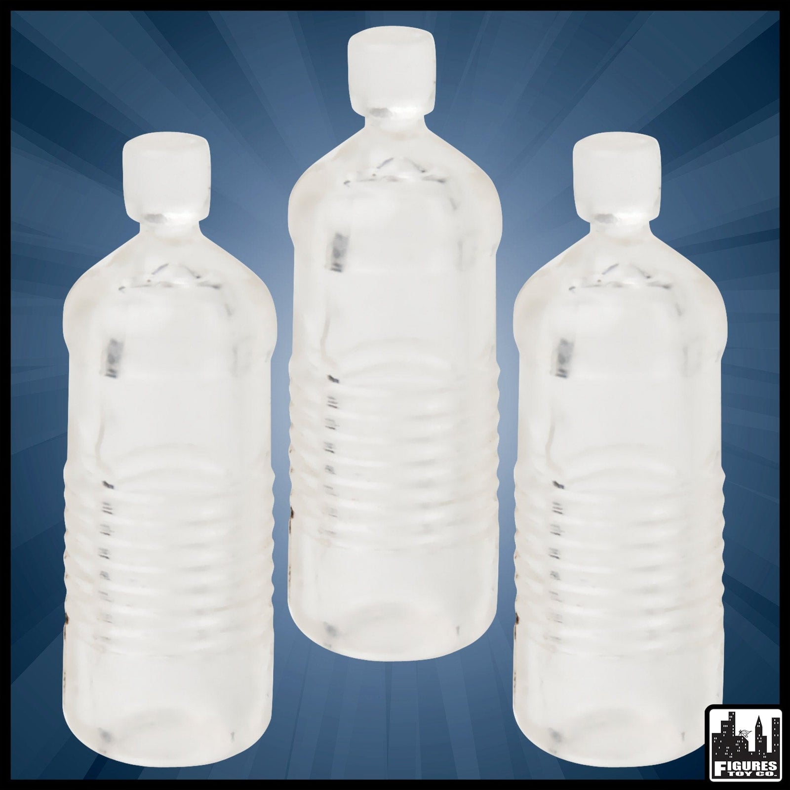 Set of 3 Small Water Bottles for WWE Wrestling Action Figures