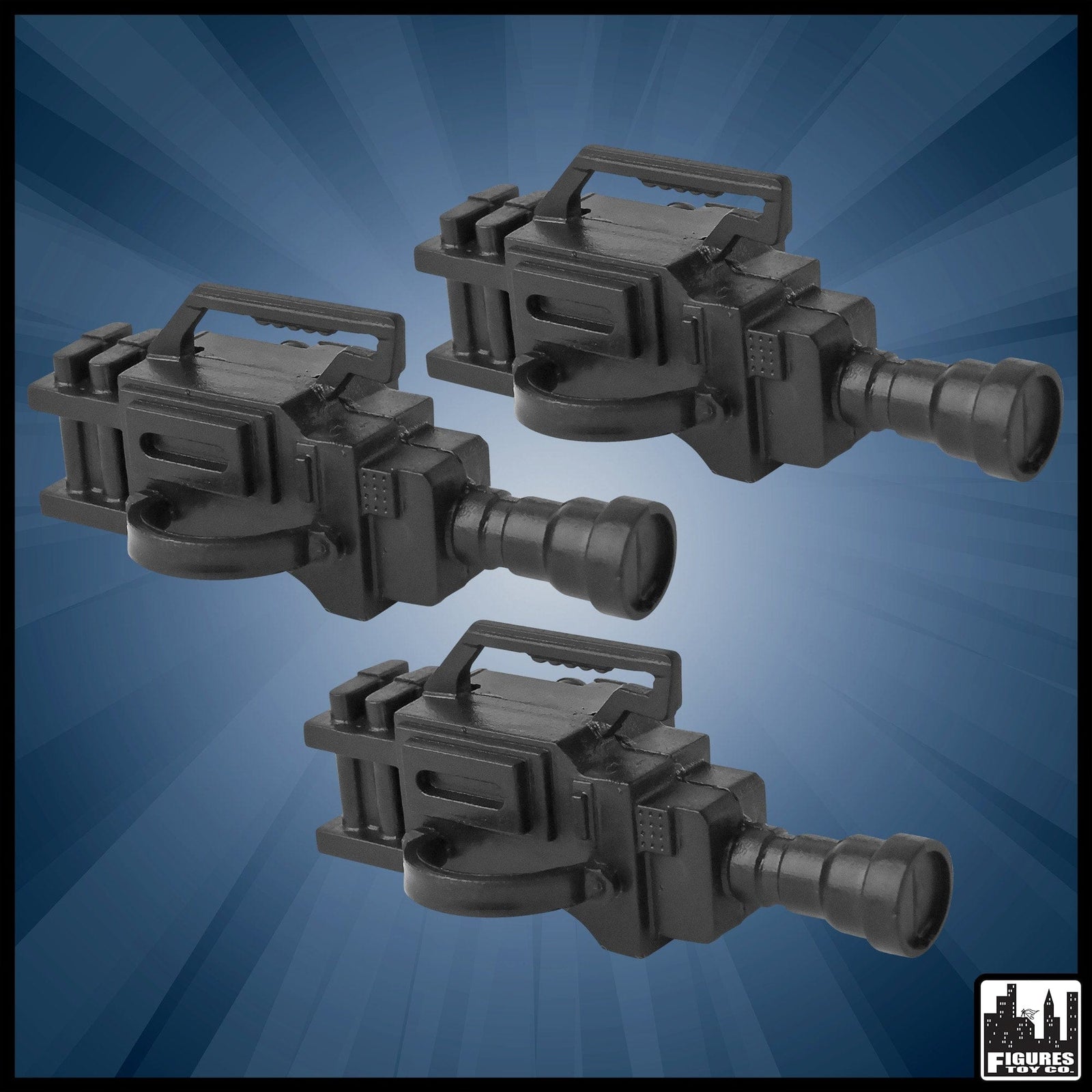 Set of 3 TV Cameras for WWE Wrestling Action Figures