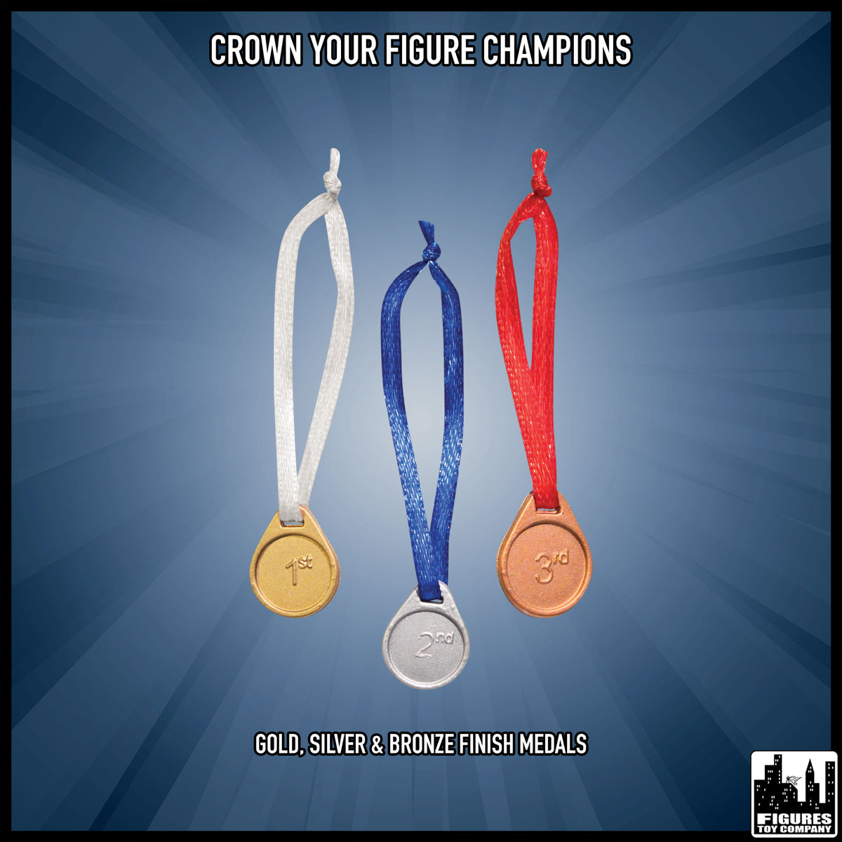 Set of 3 Winners Medals for wrestling figures — size and compatibility guide.