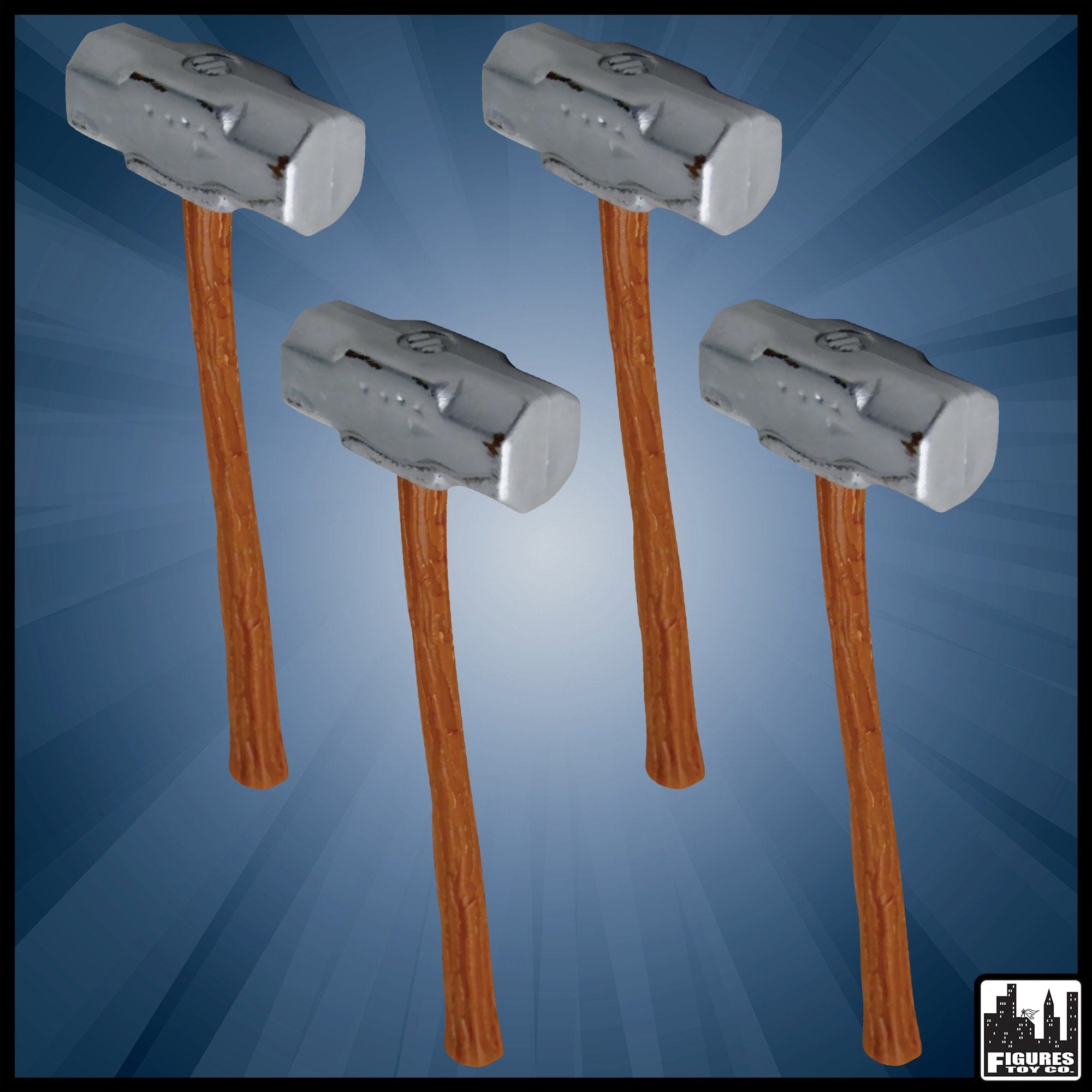 Set of 4 Sledgehammers for WWE Wrestling Action Figures