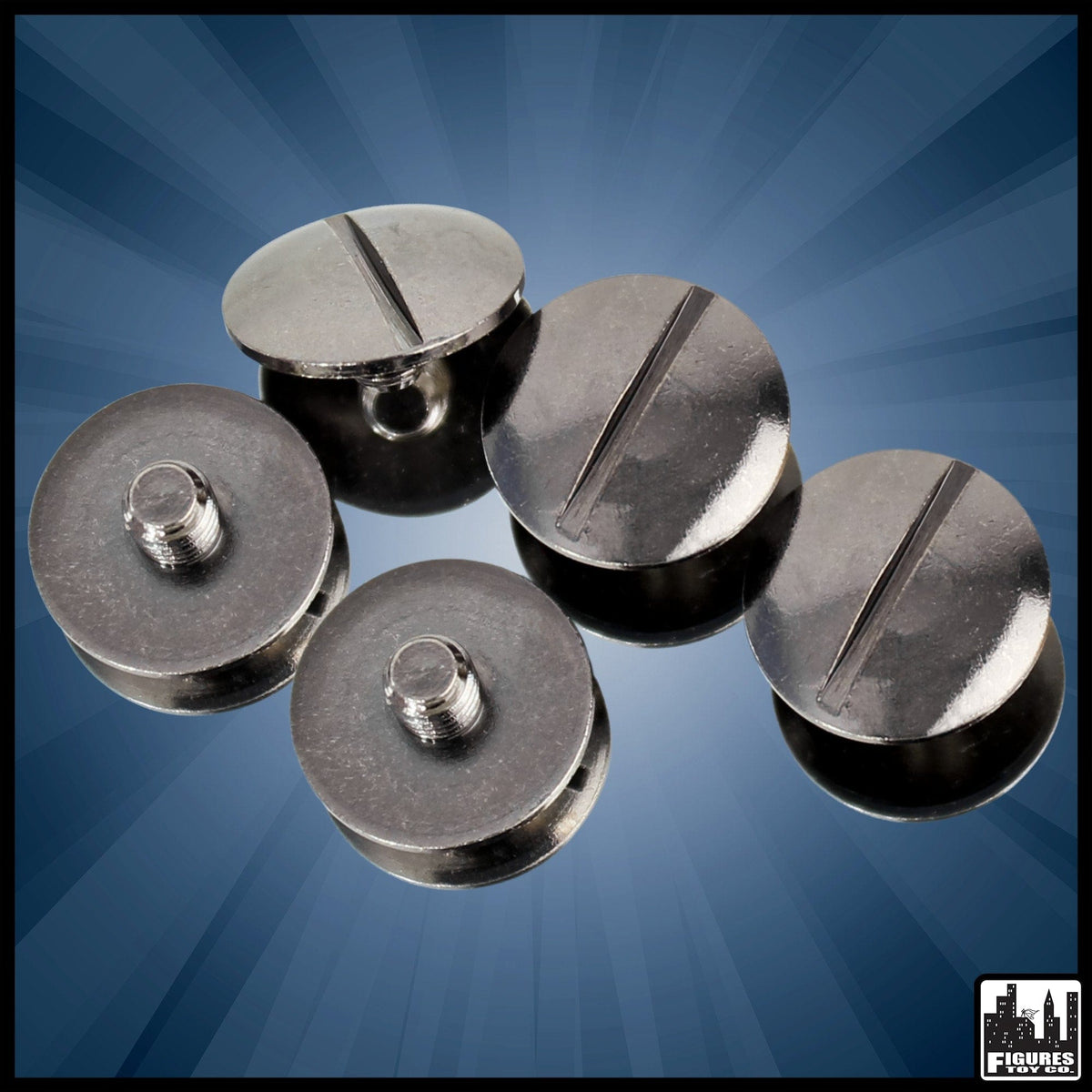 Set Of 5 Black Replica Belt Screws for WWE Championship Belts