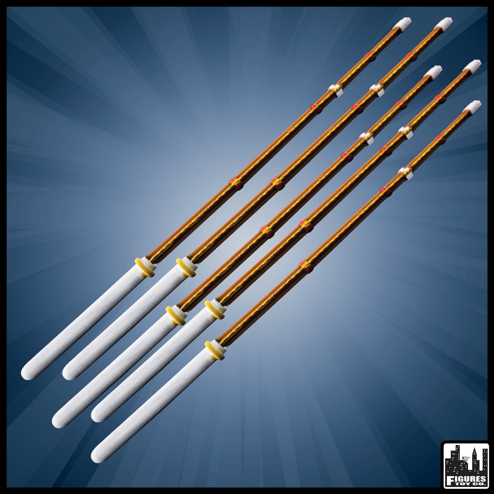 Set of 5 Kendo Sticks for WWE Wrestling Action Figures