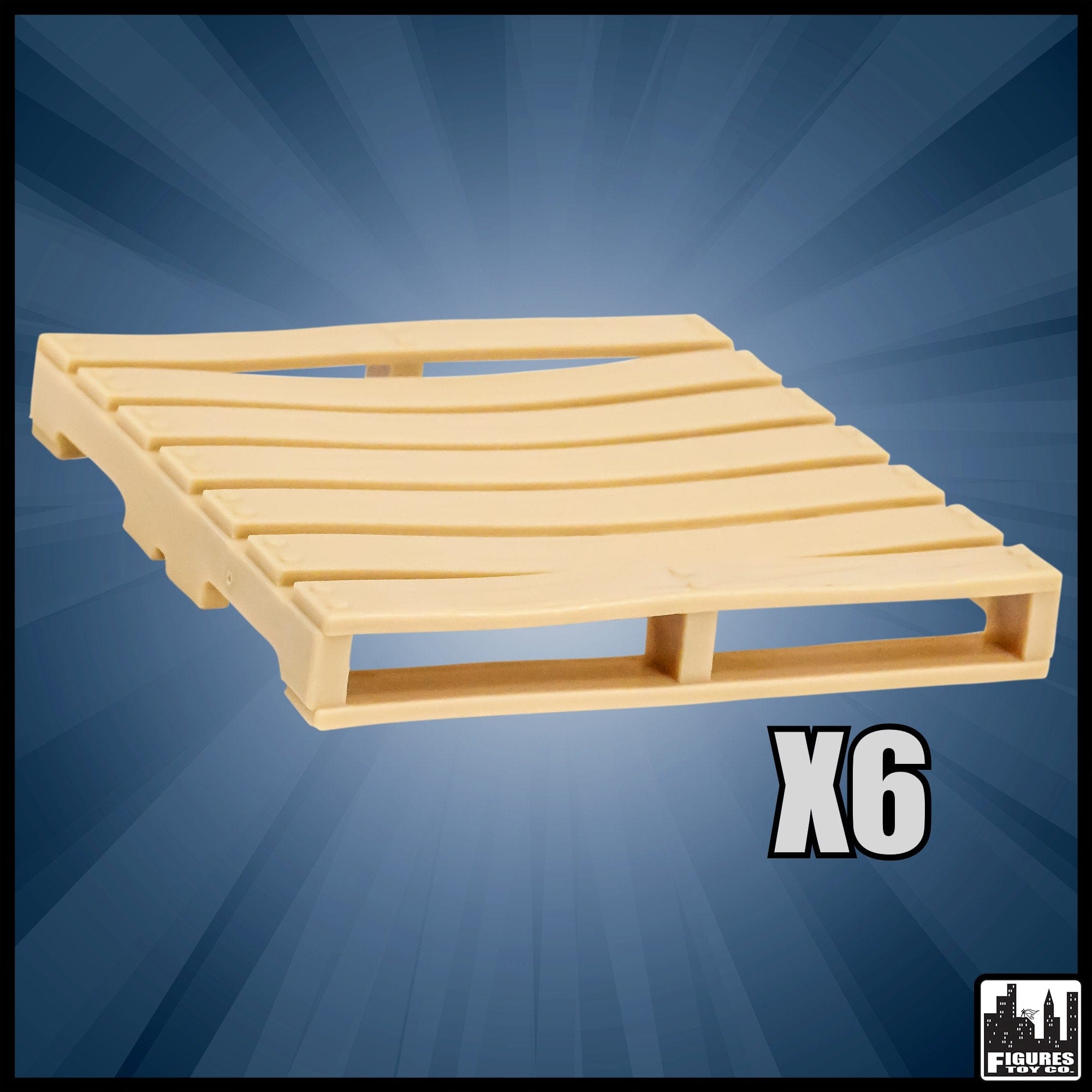 Set of 6 Plastic Toy Pallets for WWE Wrestling Action Figures