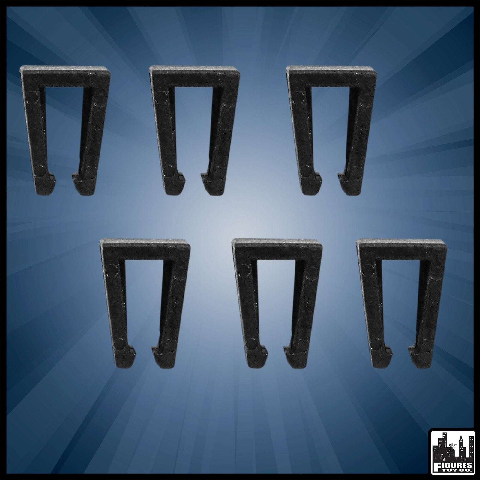 Set of 6 Ultimate Wrestling Ring Barricade Clips
