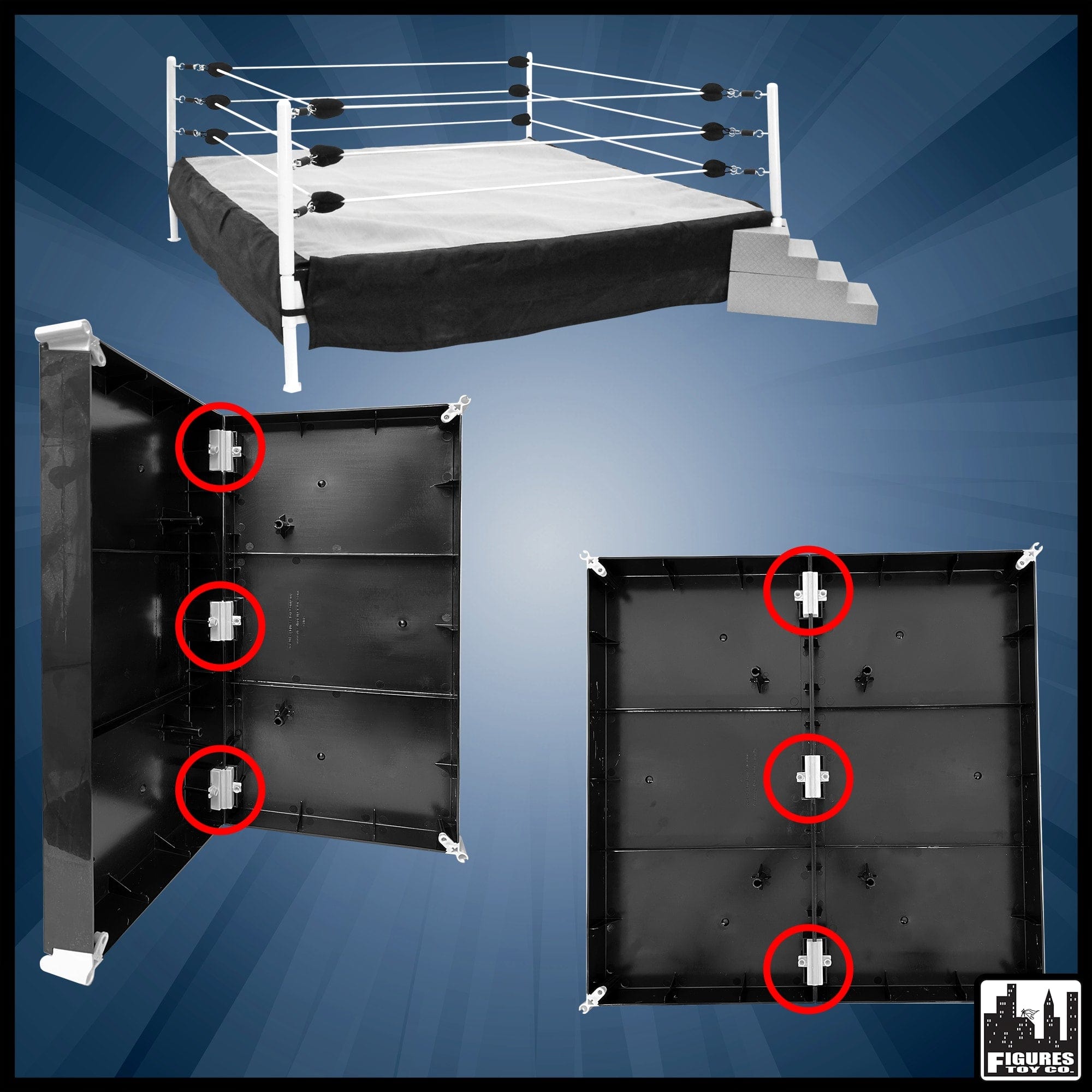 Figures toy company wrestling ring cheap