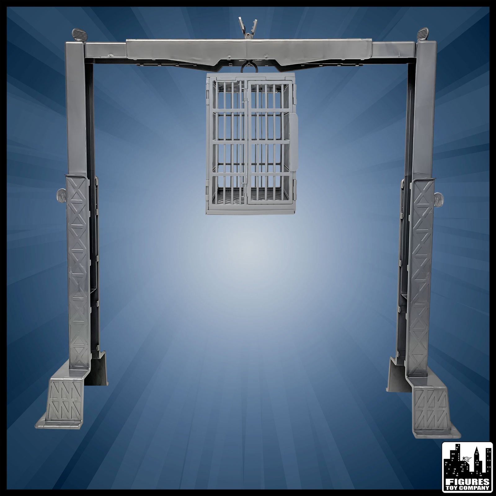 Shark Cage & Grab The Gear Playset for wrestling figures — product view.