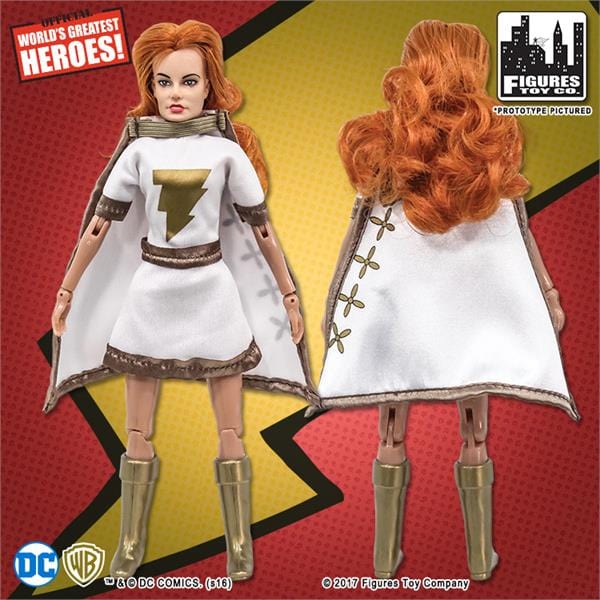 Shazam Retro 8 Inch Action Figures Series: Mary Marvel White &amp; Gold Variant