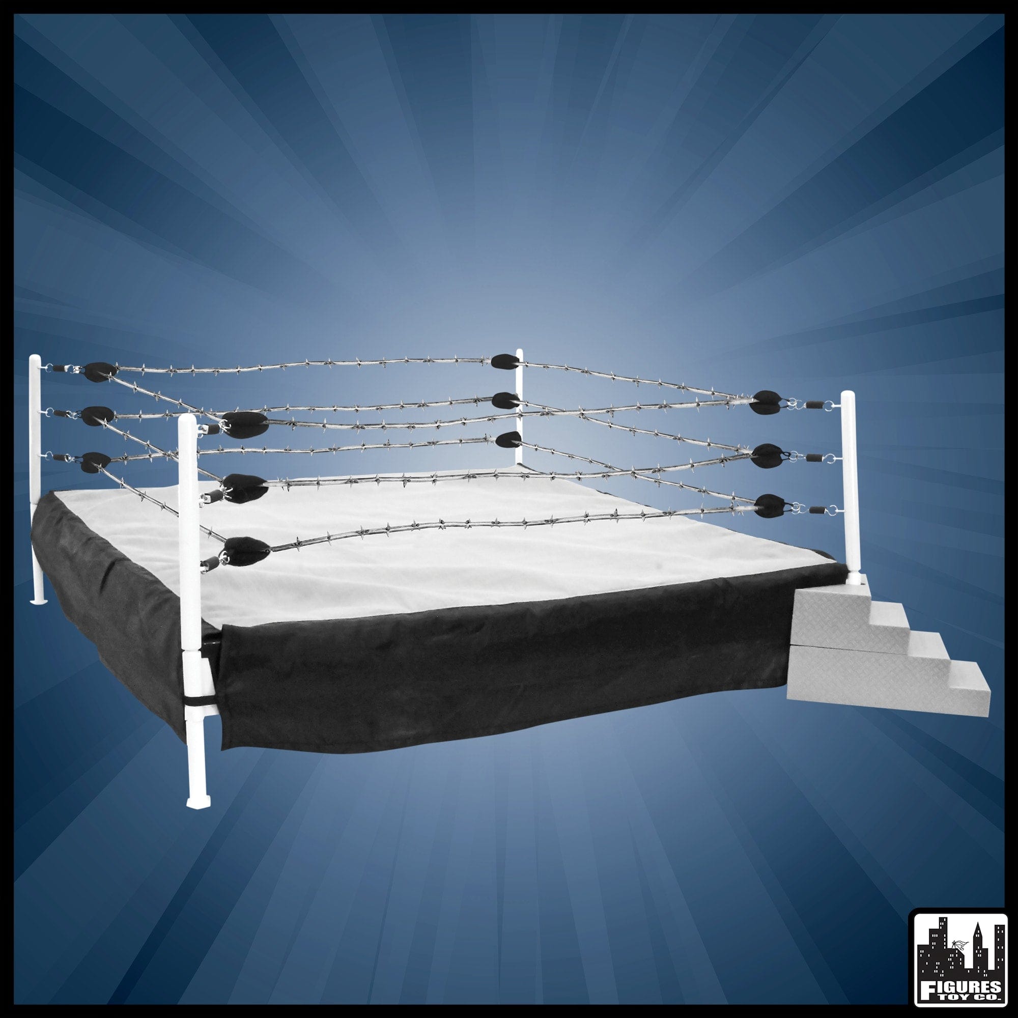 Silver Barbed Wire War Ring Ropes for Wrestling Action Figure Rings ...